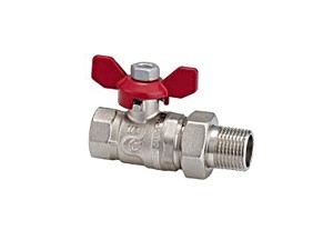 Zawór wodny kulowy z półśrubunkiem, 3/4'' x 1'' x 3/4'' GW/GZ 30PN