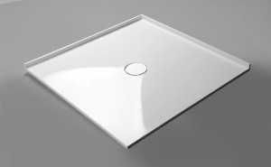Brodzik kompozytowy, prostokąt PRAWY 110x90x1,8cm, SLIM biały