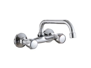 Bateria umywalkowa z kurkami ścienna, wylewka 16 cm, typ C