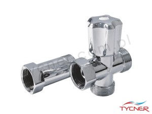 Zawór do pralki pod baterię ścienną 3/4" x 3/4" x 3/4", Tycner