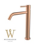 Bateria umywalkowa wysoka 28 cm STYLE XL, miedź szczotkowana 
