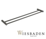 Wieszak na ręcznik podwójny do łazienki 60 cm IDA, gunmetal