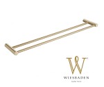Wieszak na ręcznik podwójny do łazienki 60 cm IDA, złoto półmat 