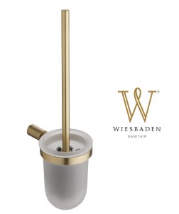 Szczotka do WC wisząca IDA, złoto półmat