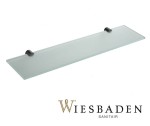 Półka szklana (matowa) do łazienki 52cm IDA, gunmetal