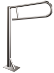 UCHWYT PODŁOGOWY UCHYLNY 14x85,3x63cm Ø 25x2 /120 kg,CHROM