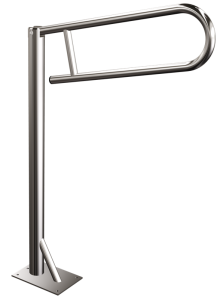 UCHWYT PODŁOGOWY UCHYLNY 14x85,3x63cm Ø 25x2 /120 kg,CHROM