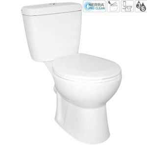WC kompakt poziomy 75x65 cm  6/3 l bezkołnierzow + deska wolnoopadająca, Niagara Duo