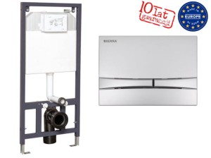 Stelaż WC podtynkowy 115-139 x53  cm do zabudowy lekkiej/ narożny +przycisk CHROM, K 50 SLIM ,10 LAT GWARANCJI 