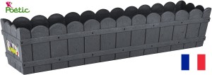 Skrzynka balkonowa 75x17x15cm, 14l, Styl Country, Antracyt