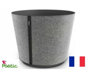 Szara doniczka samonawadniająca  26x21,7cm/ 6,5L , ROUND PLANTER ASH