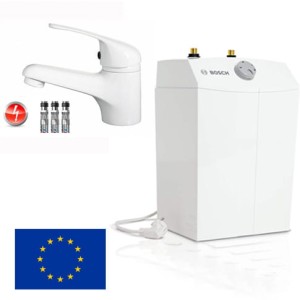 Bosch Tronick bojler 5 l bezciśnieniowy podumywalkowy+bateria umywalkowa biała
