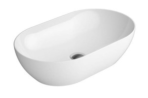 Umywalka 60×37 cm nablatowa bez otworu ,GSI Pure powłoka EXTRAGLAZE®