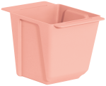 Doniczka +uchwyty do montażu na paletę lub płot Easy 10x10x10cm  różowa