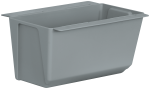 Doniczka +uchwyty do montażu na paletę lub płot Easy 18x10x10cm  szara