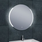Lustro łazienkowe LED okrągłe z powłoką przeciwmgielną