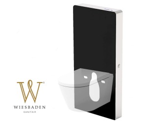 Stelaż spłuczka i panel bezdotykowy w jednym WIESBADEN, czarny 