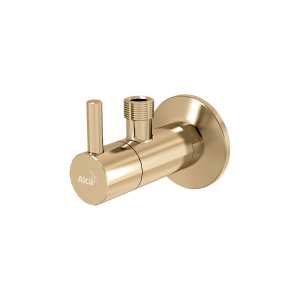 ZAWÓR KĄTOWY Z FILTREM 1/2"×3/8", OKRĄGŁY ZŁOTY POŁYSK