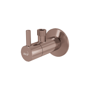 ZAWÓR KĄTOWY Z FILTREM 1/2"×3/8", OKRĄGŁY RED GOLD-mat szczotkowany