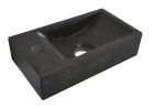 Mała umywalka z kamienia B-STONE XS 36x18cm, RĘCZNIE WYKONANY lewa