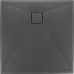 BRODZIK 90x90x3,5 cm  KWADRATOWY  GRANITOWY , ANTRACYT / TITANIUM