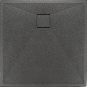 BRODZIK 90x90x3,5 cm  KWADRATOWY  GRANITOWY , ANTRACYT / TITANIUM