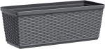 Casa Mesh Skrzynka balkonowa na kwiaty 75x18x20  system samonawadniający  kolor granit 