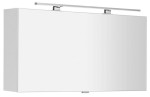 Szafka 100x50x18 cm 230 V  z lustrem / drzwi uchylne z oświetleniem LED, biała CLOE 