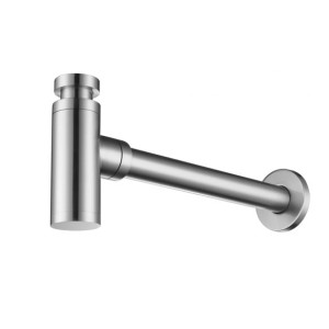 Syfon umywalkowy butelkowy szczotkowana stal