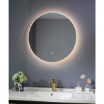 Lustro łazienkowe LED średnica 60cm biały mat