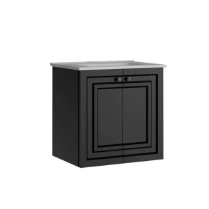 Szafka pod umywalkę KAYRA 60 CM, ANTRACYT + UMYWALKA