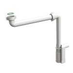 Syfon meblowy oszczędzający miejsce MURALES, 1"1/4, odpływ 32mm, biały