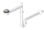 Syfon umywalkowy oszczędzający miejsce URBINO 1"1/4, odpływ 32mm, biały 
