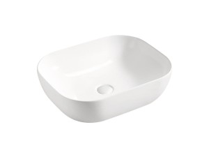 Umywalka nablatowa ceramiczna 50cm biała, Smile 2 (6254)