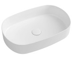  Umywalka 55x36 cm ceramiczna cienkościenna /  nablatowa , biała INFINITY OVAL