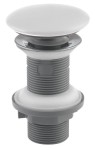 Korek umywalkowy 5/4“ click-clack, ceramiczny grzybek-bez przelewu  , biały mat