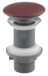 Korek umywalkowy 5/4“ click-clack, ceramiczny grzybek-bez przelewu  , Maroon red