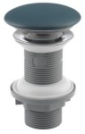 Korek umywalkowy 5/4“ click-clack, ceramiczny grzybek-bez przelewu  , mat morski Petrol