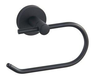 Wieszak na papier toaletowy 13,5x12,5x5 cm bez przykrywki czarny SAMBA  