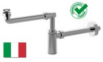 Syfon umywalkowy oszczędzający miejsce 1 1/4" x 32 mm KING chrom