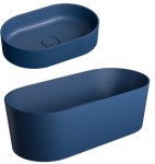 Umywalka55x36x14,7 cm + Wanna 160x75x50 cm / 355L, midnight blue mat OVO