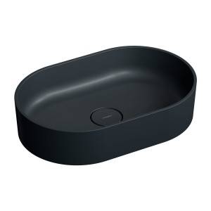 Umywalka nablatowa 55x36x14,7 cm , black lava mat OVO  
