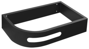 Wspornik z wieszakiem na ręczniki 745x170x445 mm, prawy - czarny mat PULSE 