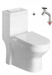 Kompakt WC z umywalką 36,5x78x72cm + bateria chrom + deska soft-close, odpływ uniwersalny: pion lub poziom HYGIE  