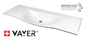 Umywalka  Vayer Citizen Canes 131x50cm biała konglomerat 