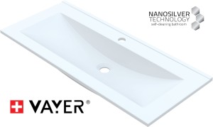 Umywalka  Vayer Citizen Columba 90x40cm biała konglomerat 