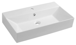 Umywalka ceramiczna 70x42cm, biała SISTEMA