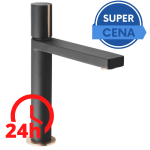  Bateria umywalkowa wysoka 25,6 cm czarny/różowe złoty KAISA / WYSYŁKA 24h