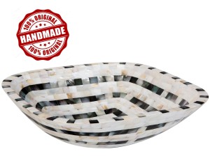 Umywalka nablatowa z masy perłowej 40×40×13cm HANDMADE, Kolor perłowy