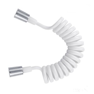 Wąż elastyczny sprężynowy do bidetty / prysznicowy 30-80 cm , biały